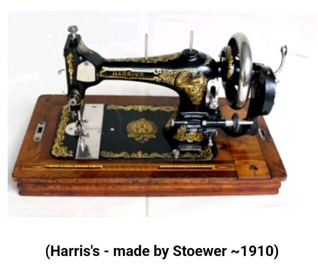 Antique Harris Sewing Machine Vintage 1910 Stoewer - Serviced Tested Working
