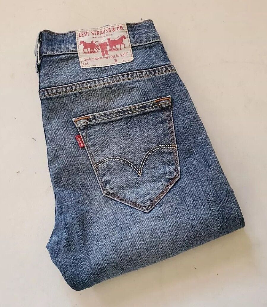 LEVIS 273 Jeans Mens W 29 L 32 vintage straight slim fit blue denim red tab