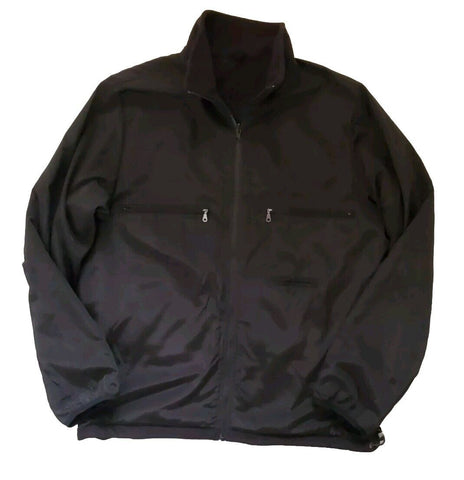 GANT Jacket Coat Reversible Mens L Manhattan Double Black Fleece Raincoat £175