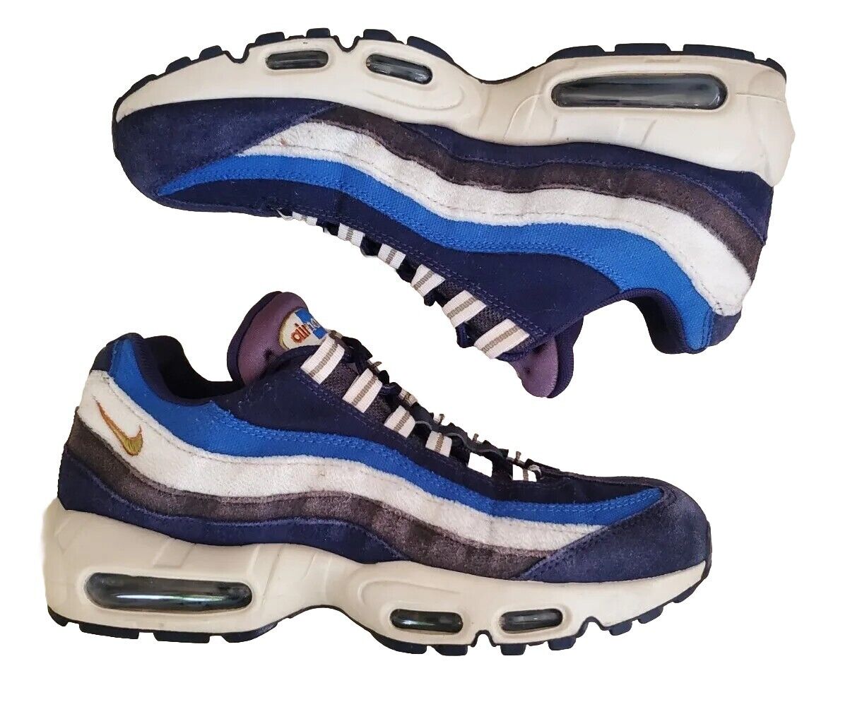 NIKE AIR MAX 95 Trainers Mens UK 7 EU 41 Blackened Blue - Rare Colourway