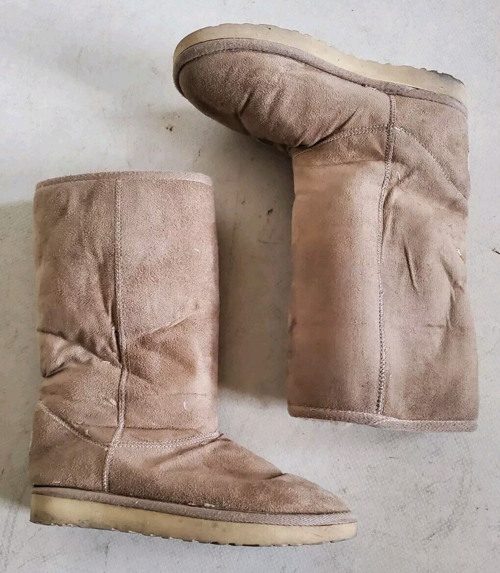 UGG Boots Classic Mid Calf Womens Uk 4.5 Eu 37 Wheat Suede Shearling Lining