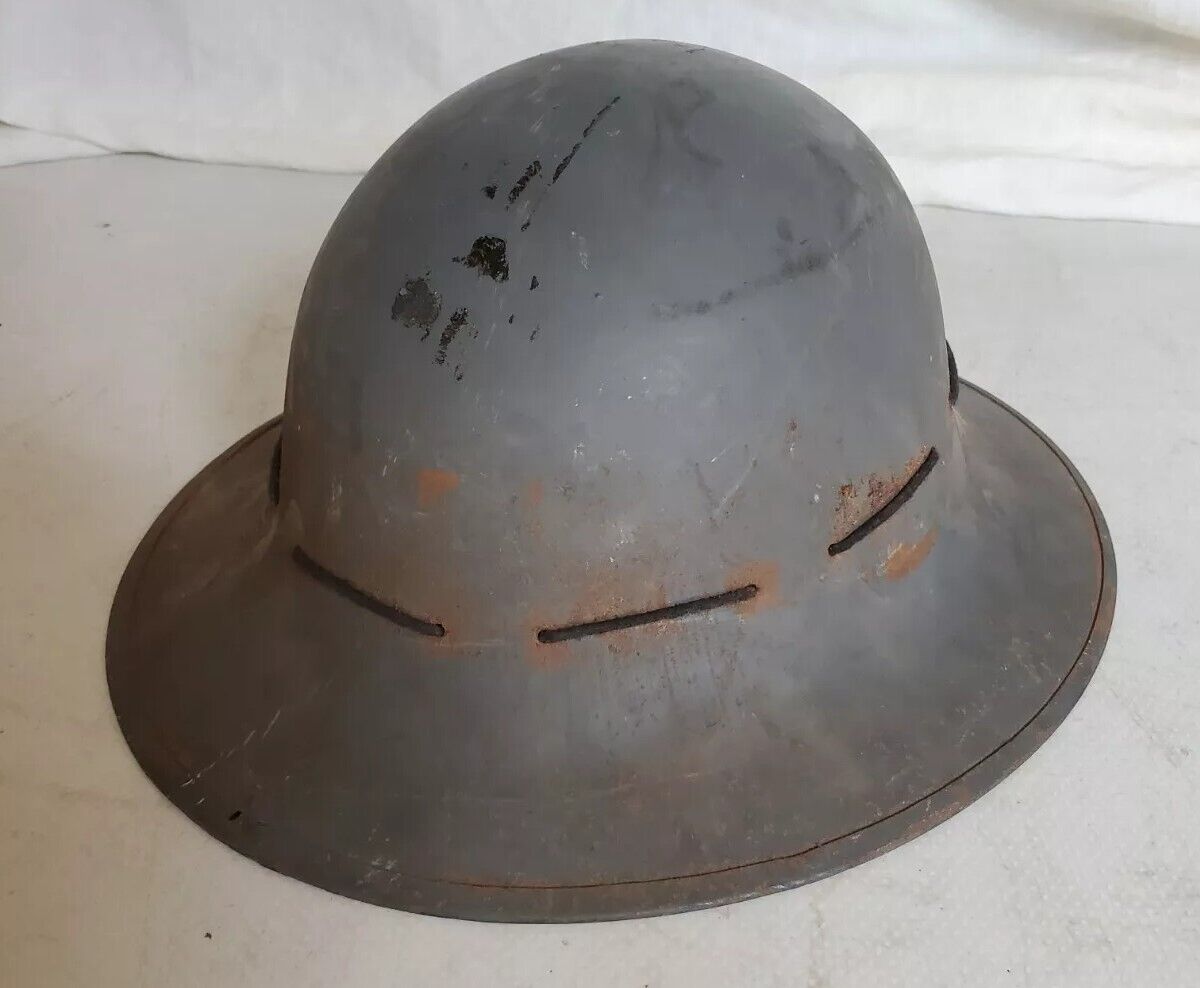 WW2 British Home Front Fire Wardens Helmet SMLD 1941 Inc Lining Zuckerman