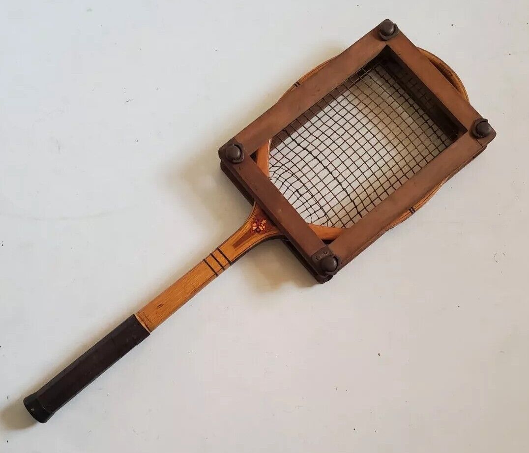 Vintage Antique AG Spalding Tennis Racket Balmoral 1940's With Original Press