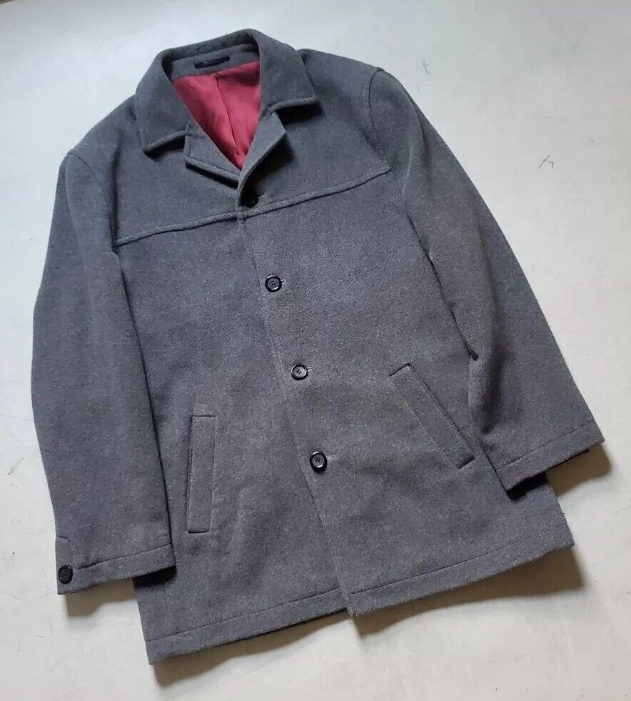Remus Uomo Field Jacket Coat Mens UK 42 Steel Grey Cashmere Wool