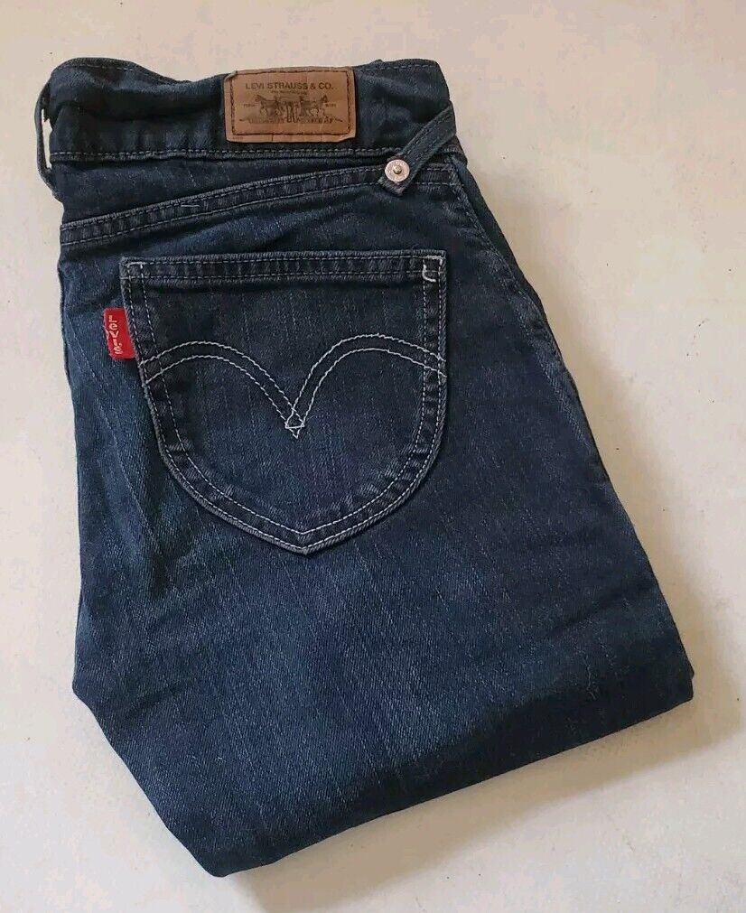 LEVIS 304 Jeans Womens W 30 L 32 Slouch Skinny Fit Stretch Blue Denim Red Tab