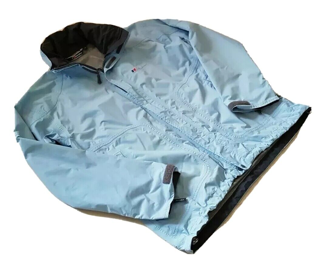 Berghaus Jacket Coat Womens UK 12 Aquafoil Blue Waterproof Mesh Lined Hooded