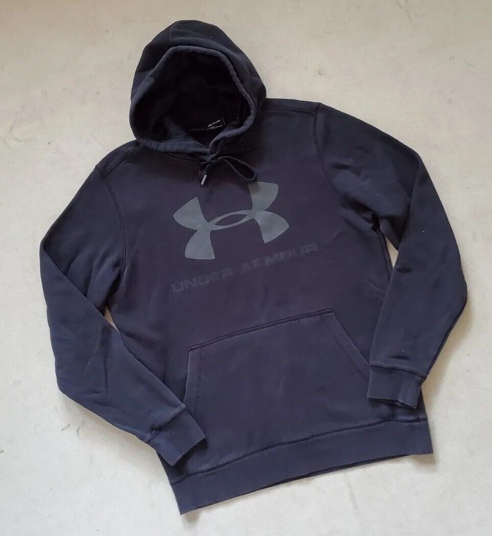 UNDER ARMOUR Hoodie Sweatshirt Mens S Black Grey