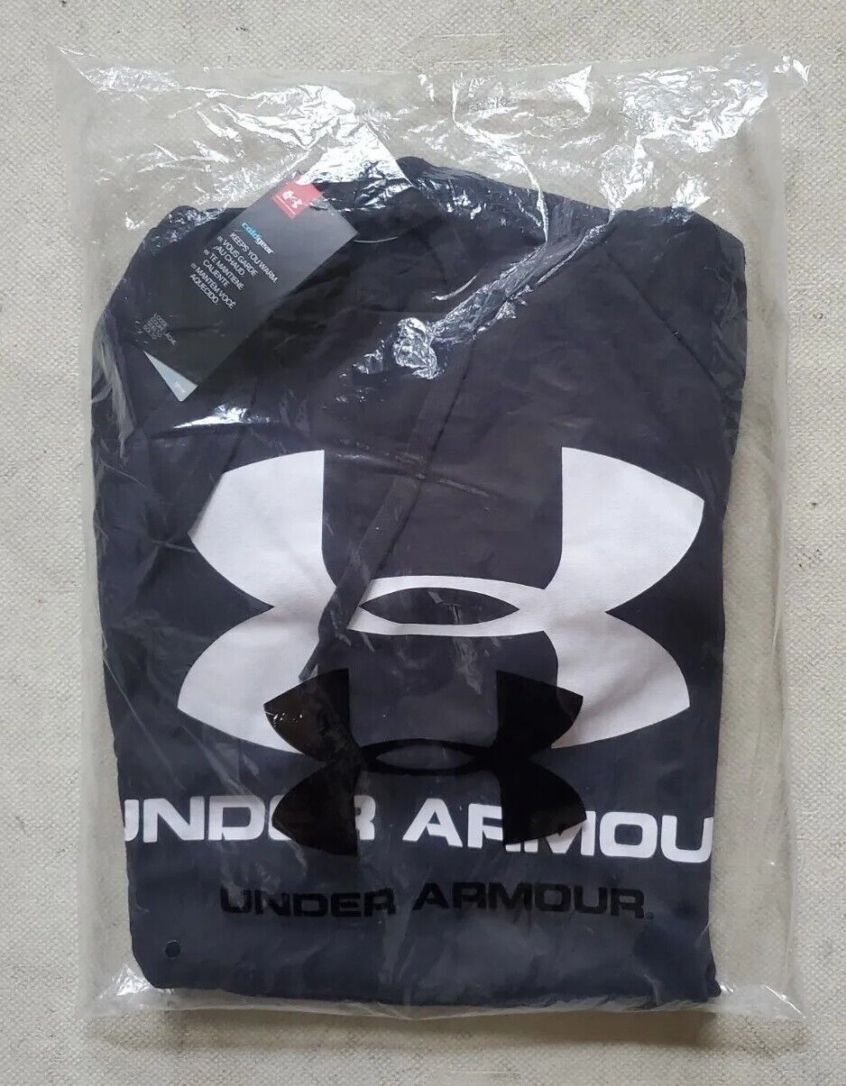 UNDER ARMOUR Hoodie Sweatshirt Mens S Coldgear Black Loose Fit