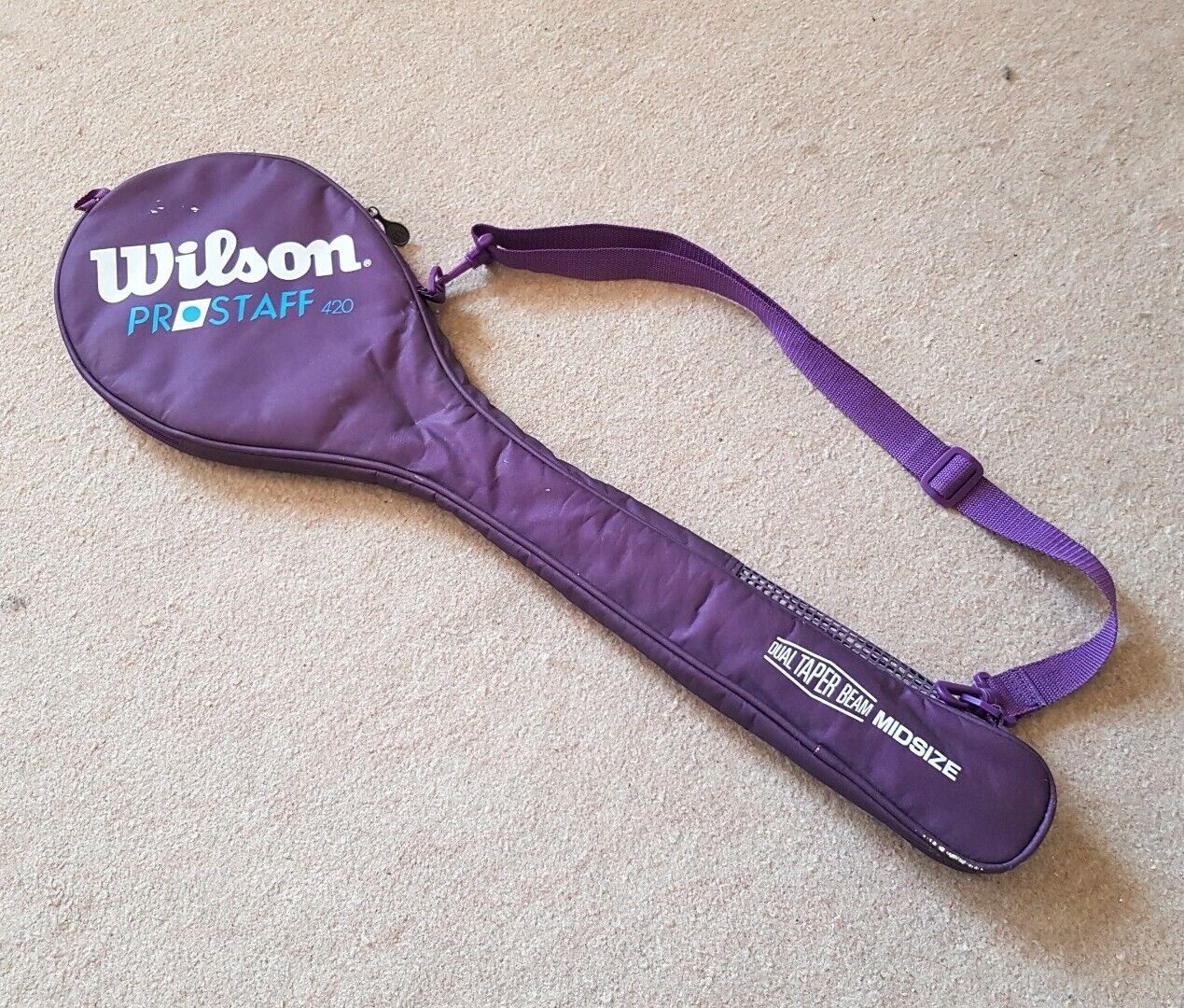 Wilson Prostaff 420 Squash Racket with Case Purple Graphite Mid Size