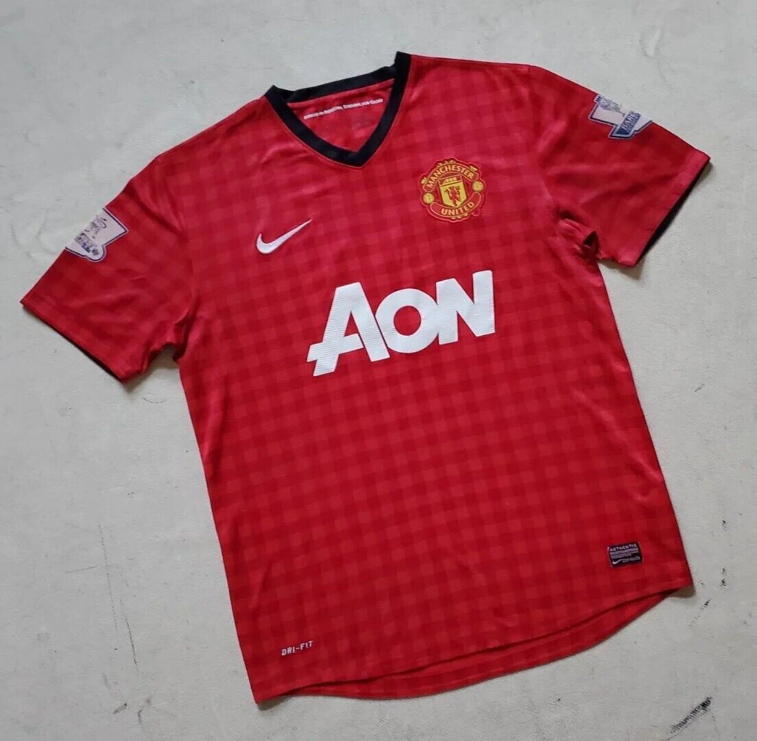 MANCHESTER UNITED 2012 Football Shirt Jersey Nkosi 36 Nike AON Prem Patches Sz M