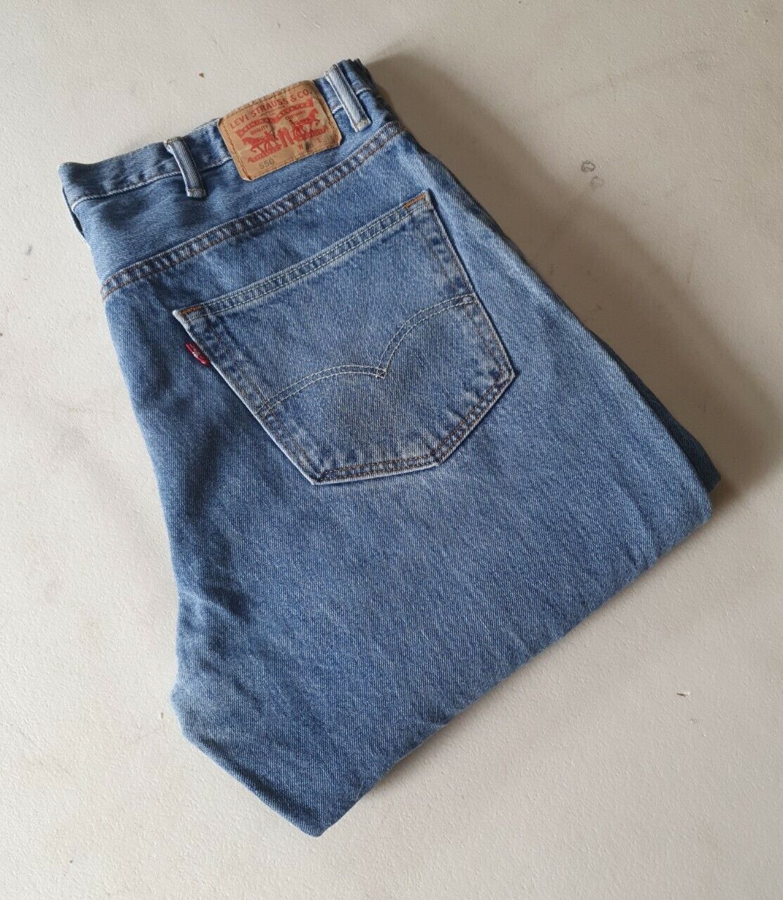 LEVIS 550 Jeans Mens W 38 L 29 Classic Fit Blue Denim No 60