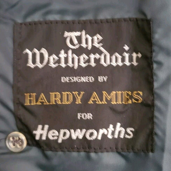 Vintage Hepworths Trench Coat Overcoat Mac Mens L The Wetherdair Camel 1960's