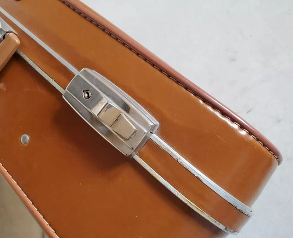 Vintage Antler Revelation Suitcase Set Med Case Xl Vanity Tan Leather Look 50's