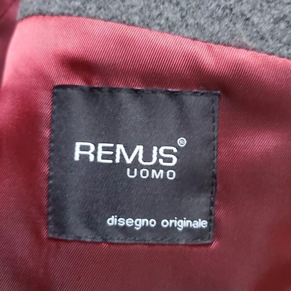 Remus Uomo Field Jacket Coat Mens UK 42 Steel Grey Cashmere Wool