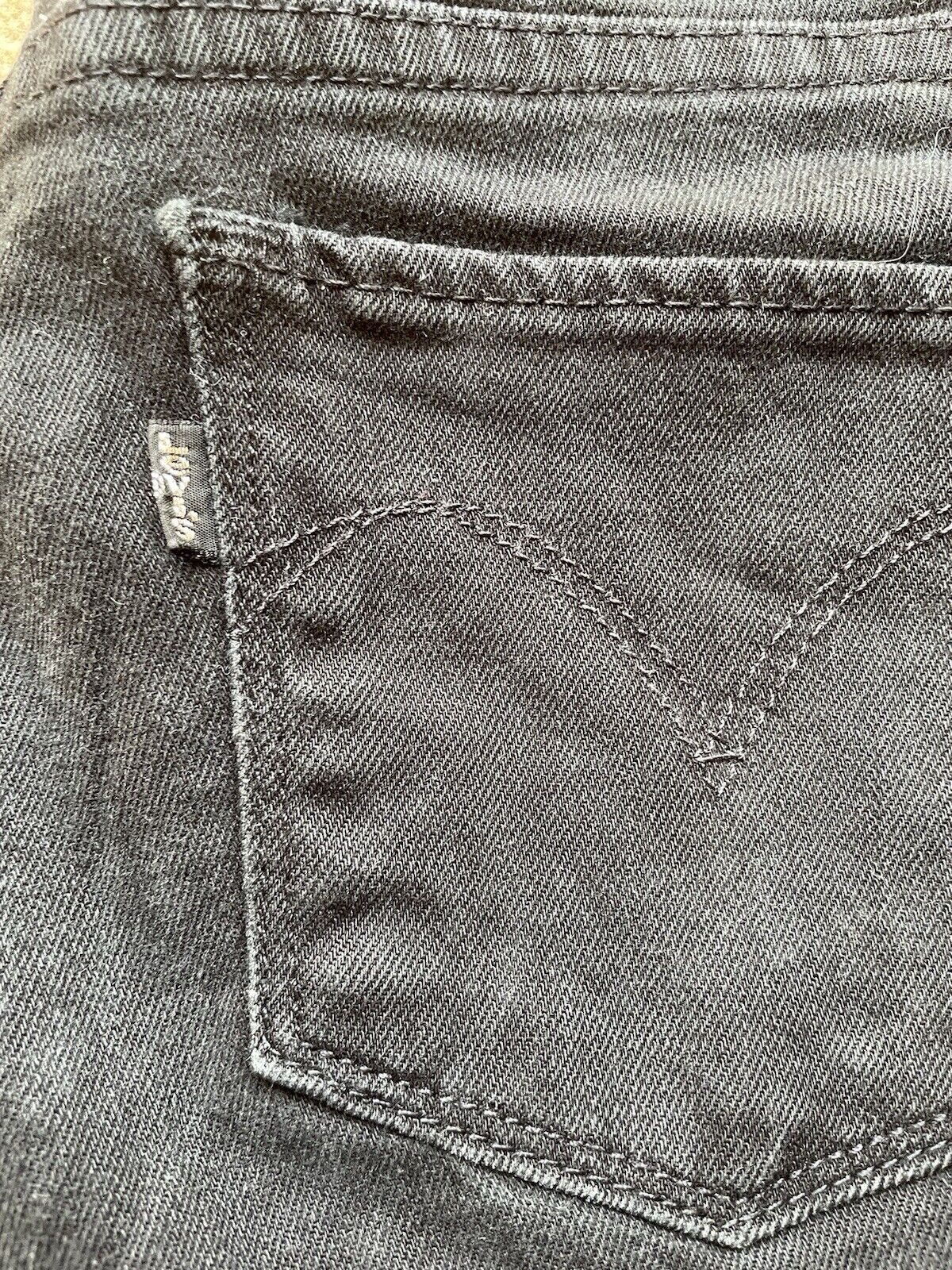Womens Levis Jeans Slight Curve W 28 L 30 Black Denim Red Tab C17