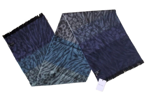 PAUL SMITH Scarf Big Cat Weave Cashmere Wool Made in UK Rrp £189