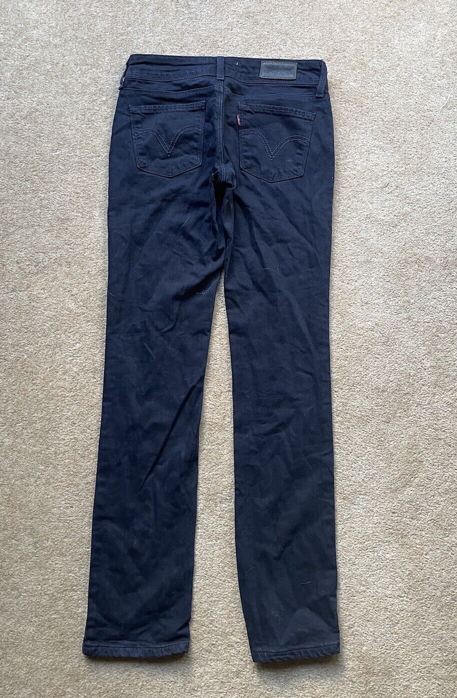 Womens Levis Jeans 571 Slim Fit W 28 L 32 Blue Denim Red Tab C10