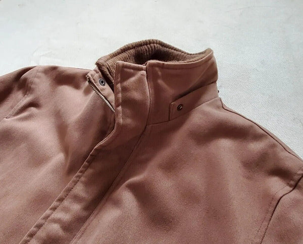 FERAUD Field Jacket Coat Mens M Tan Finest Italian Gaberdine Fabric