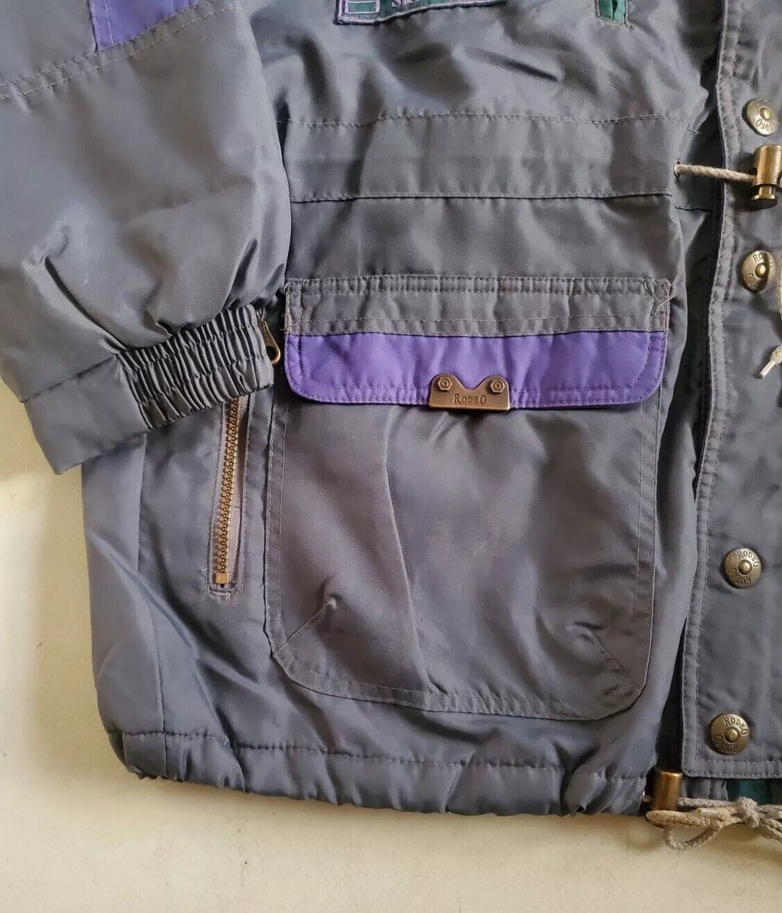 Vintage Ski Snowboard Suit Mens L Jacket and Salopettes Ice Rage 1980s Rodeo