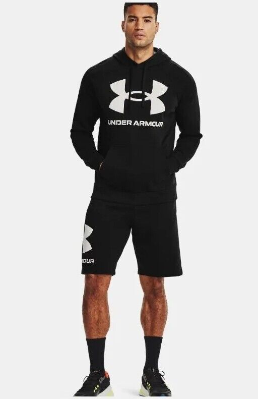 UNDER ARMOUR Hoodie Sweatshirt Mens S Coldgear Black Loose Fit