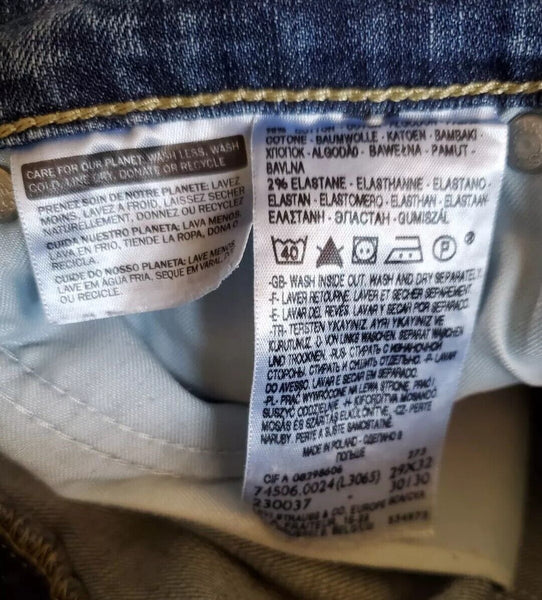LEVIS 273 Jeans Mens W 29 L 32 vintage straight slim fit blue denim red tab