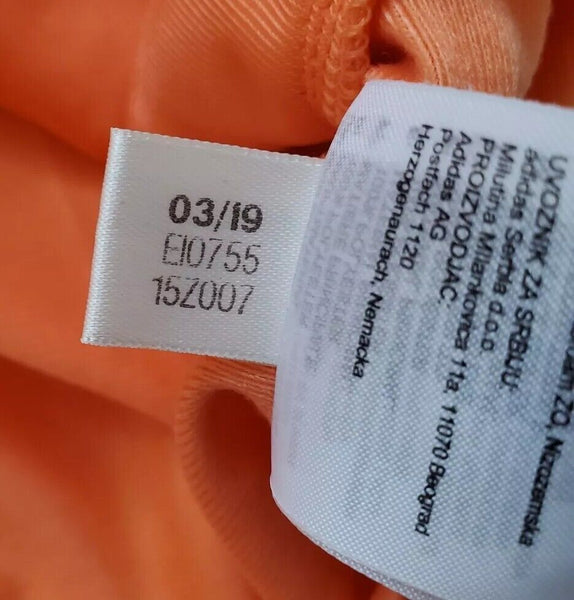 Adidas Firebird Tracksuit Top Jacket Mens L Orange White Stripes Rare