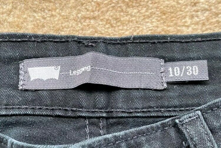 Womens Levis Jeans Skinny Legging W 30 L 32 Black Denim Red Tab C15
