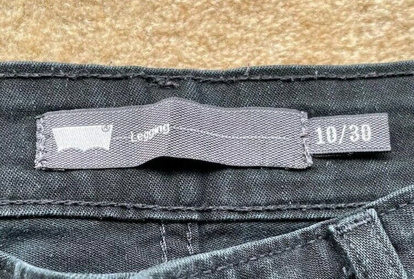 Womens Levis Jeans Skinny Legging W 30 L 32 Black Denim Red Tab C15