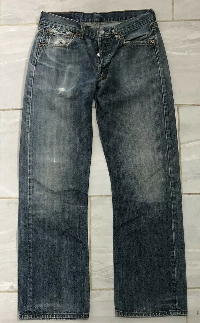 Vintage Levis 501 Jeans Mens W 32 L 30 Blue Denim No 105