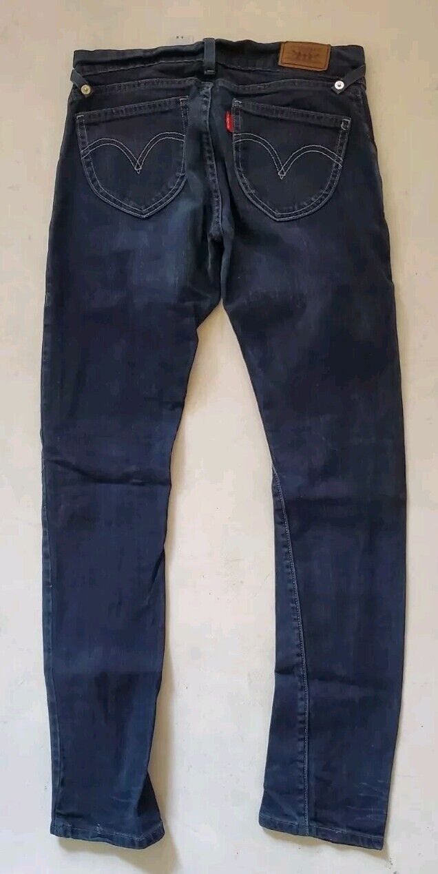 LEVIS 304 Jeans Womens W 30 L 32 Slouch Skinny Fit Stretch Blue Denim Red Tab