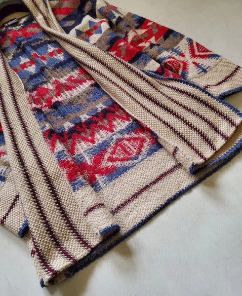 Vintage Handknit Cardigan Womens S By Eskimo Y2k Jacquard Coat