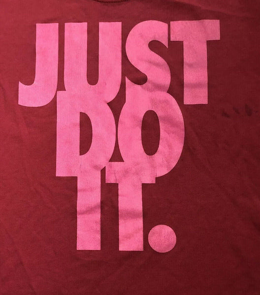 NIKE T Shirt Tshirt Womens S Sport Cerise Pink Big Logo