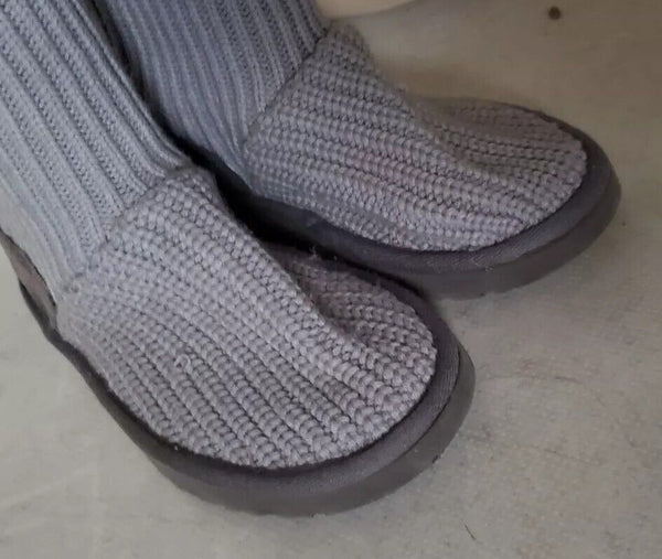 UGG Boots Classic Cardy Knit Sweater Sock Blue Womens Uk 4 Eu 37 Vintage Y2K