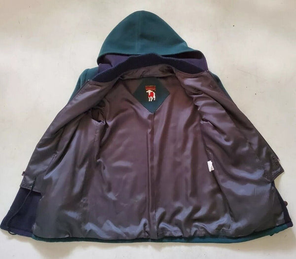MACKINTOSH Vestcoat Coat Jacket Womens Uk 14 Green Pure Wool Made In USA