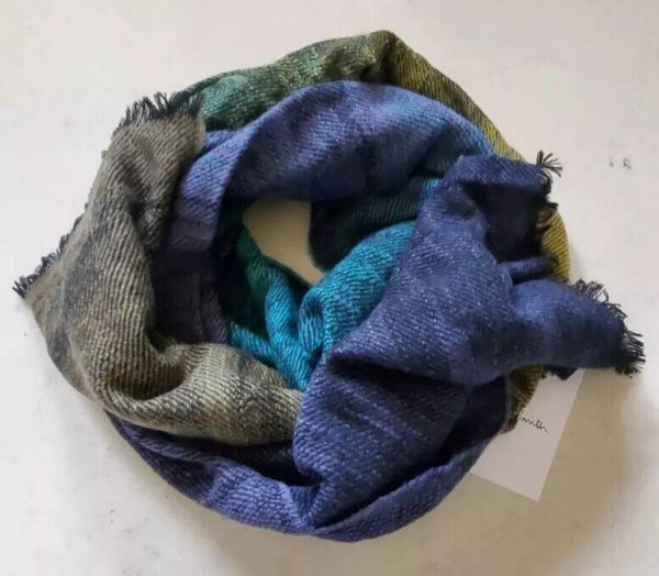 PAUL SMITH Pashmina Scarf Shawl Cashmere Artist Fade Made in UK Rrp £189