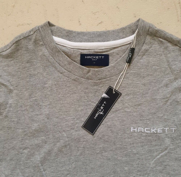 HACKETT Golf T Shirt Tshirt Mens Size M Metal Heather Grey Cotton New With Tags