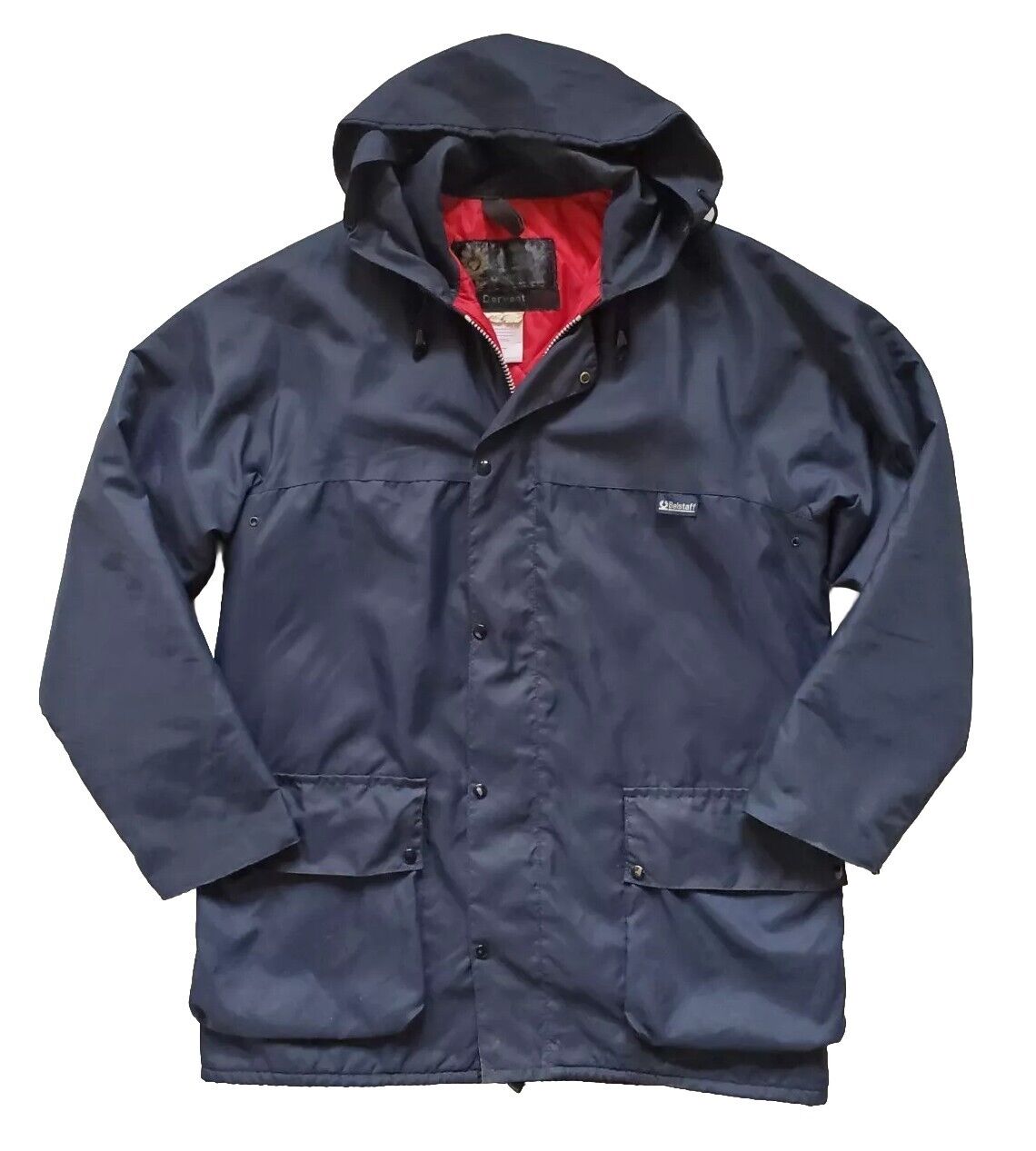 Vintage Belstaff Derwent Parka Coat Mens L Blue Quilted Lining Original 1970s Uk