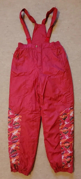 Vintage Rodeo Ski Suit Womens L Jacket Salopettes Gloves Pink Mint Condition