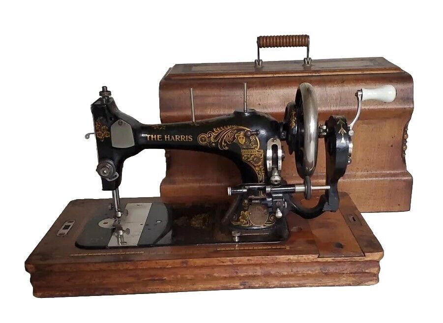 Antique Harris Sewing Machine Vintage 1910 Stoewer - Serviced Tested Working