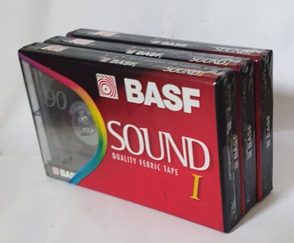 BASF Sound 1 Cassette Tapes X 3 Quality Ferric 90 Min New and Sealed