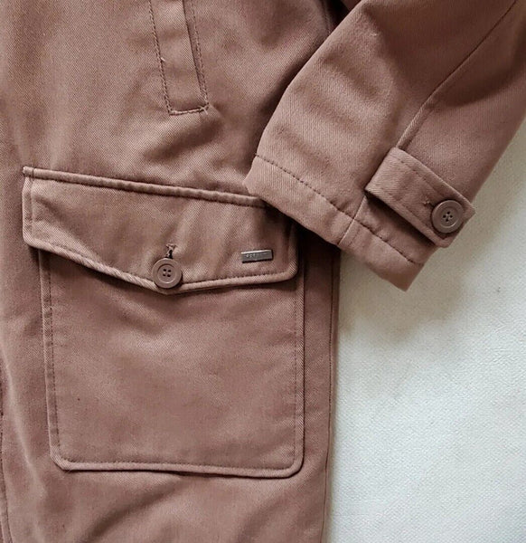FERAUD Field Jacket Coat Mens M Tan Finest Italian Gaberdine Fabric