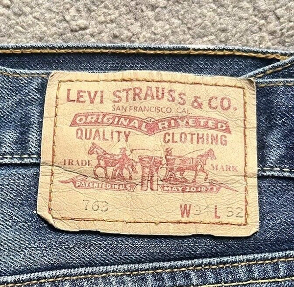 LEVIS 763 Jeans Mens W 31 L 32  vintage blue denim red tab regular fit A146
