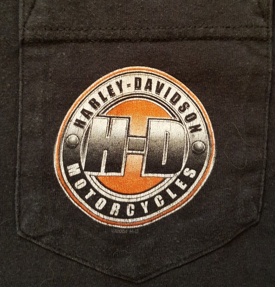 HARLEY DAVIDSON Tshirt Mens XL Black Vintage 90s Orlando Florida