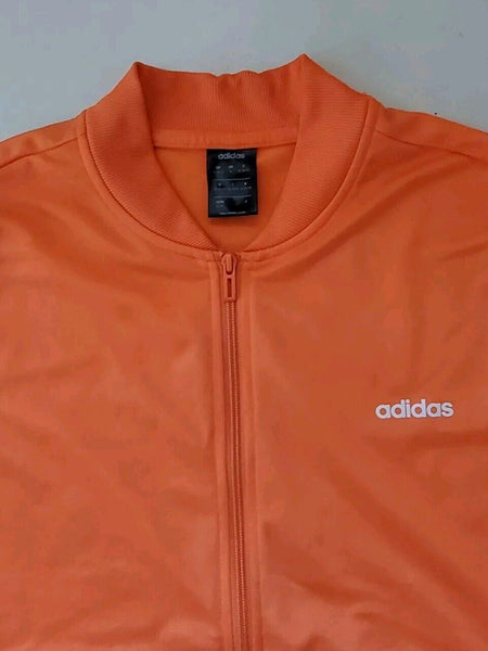 Adidas Firebird Tracksuit Top Jacket Mens L Orange White Stripes Rare