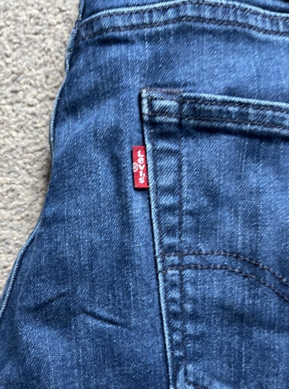 LEVIS 511 JEANS Mens W 34 L 32 vintage blue denim red tab regular fit A112