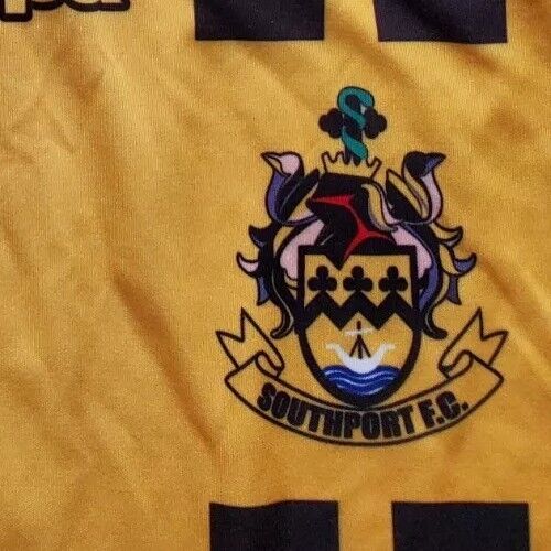 SOUTHPORT FC Shirt Jersey No. 5 Player Worn Long Sleeve Vintage  Mens S Kappa