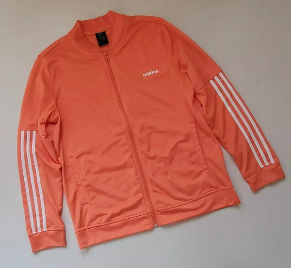 Adidas Firebird Tracksuit Top Jacket Mens L Orange White Stripes Rare