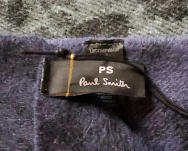 PAUL SMITH Scarf Big Cat Weave Cashmere Wool Made in UK Rrp £189