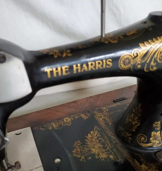 Antique Harris Sewing Machine Vintage 1910 Stoewer - Serviced Tested Working