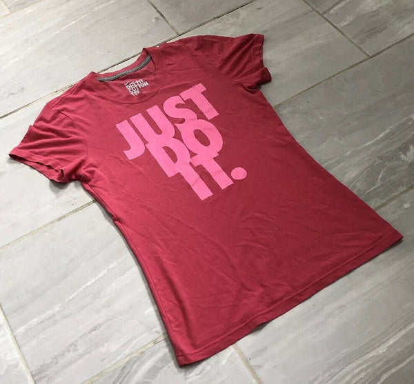 NIKE T Shirt Tshirt Womens S Sport Cerise Pink Big Logo